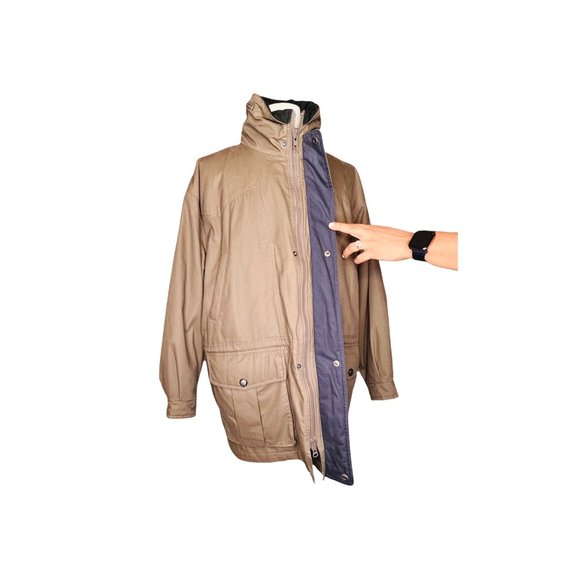 London Fog LIMITED EDITION Mens Nylon Jacket Removable Filler Brown Sz XL - Picture 2 of 9